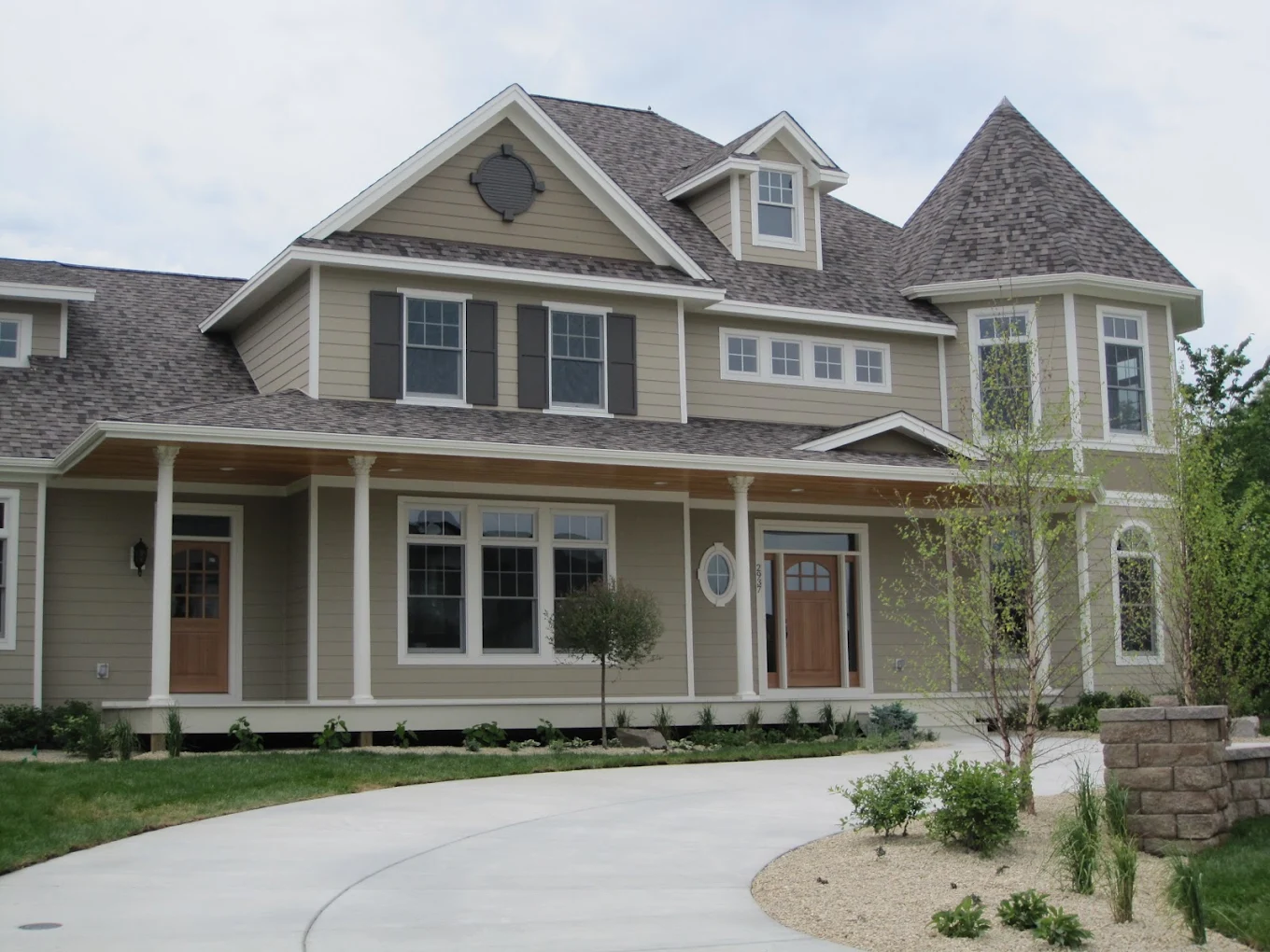 Finished home exterior