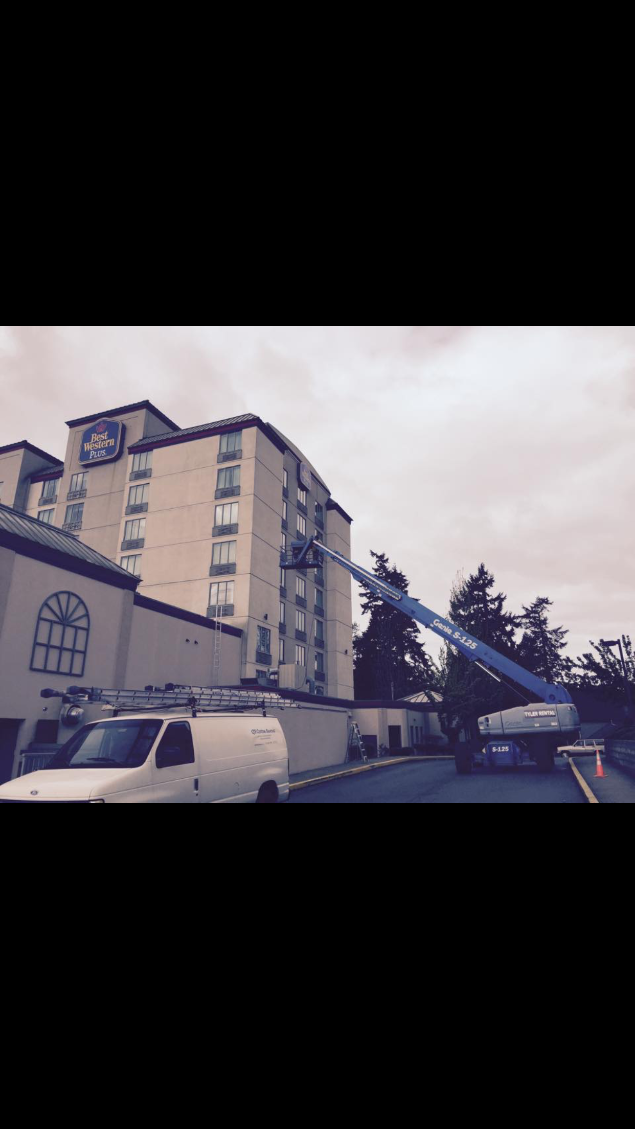 Best Western hotel painting in progress