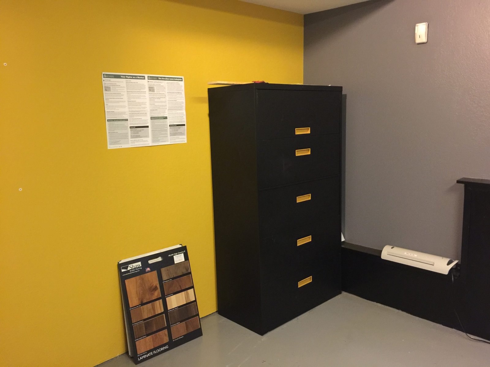 Commercial office accent wall painting