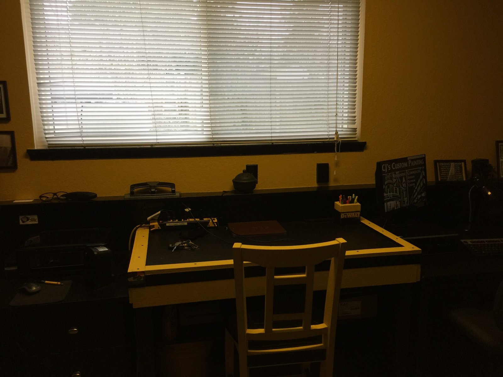 Finished commercial office workspace