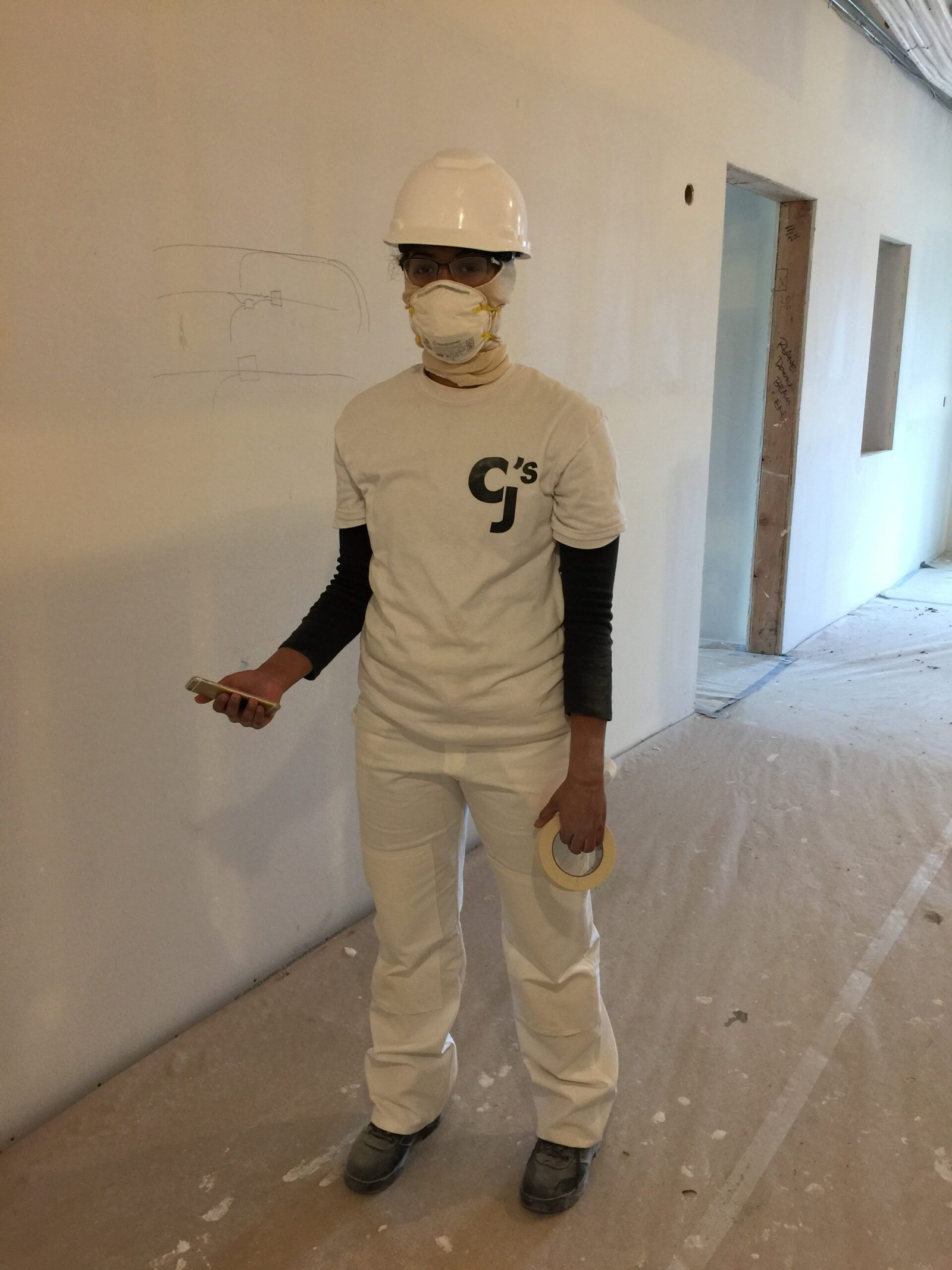 CJ's painter working on the Elders Assisted Living project