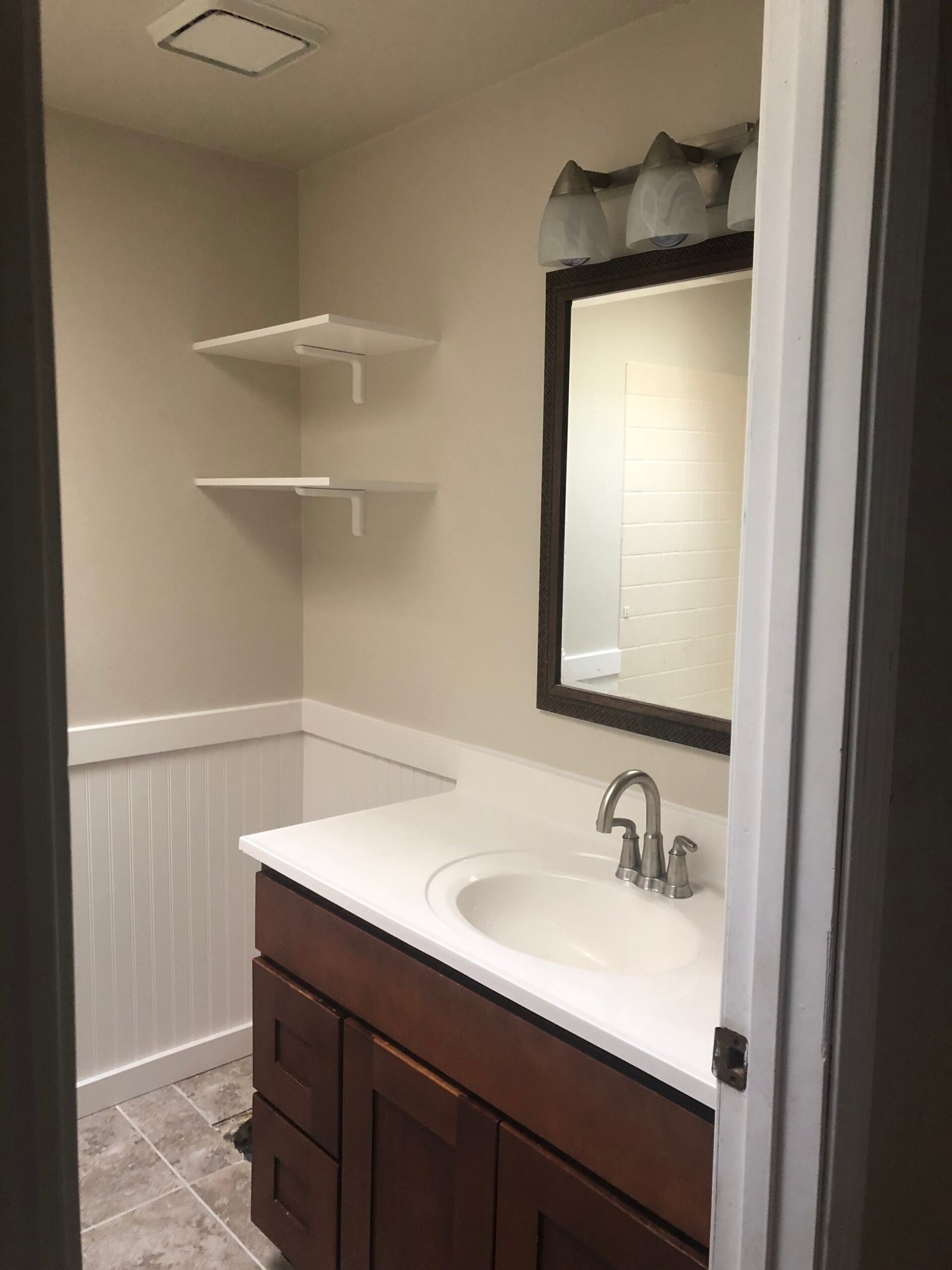 Completed bathroom renovation