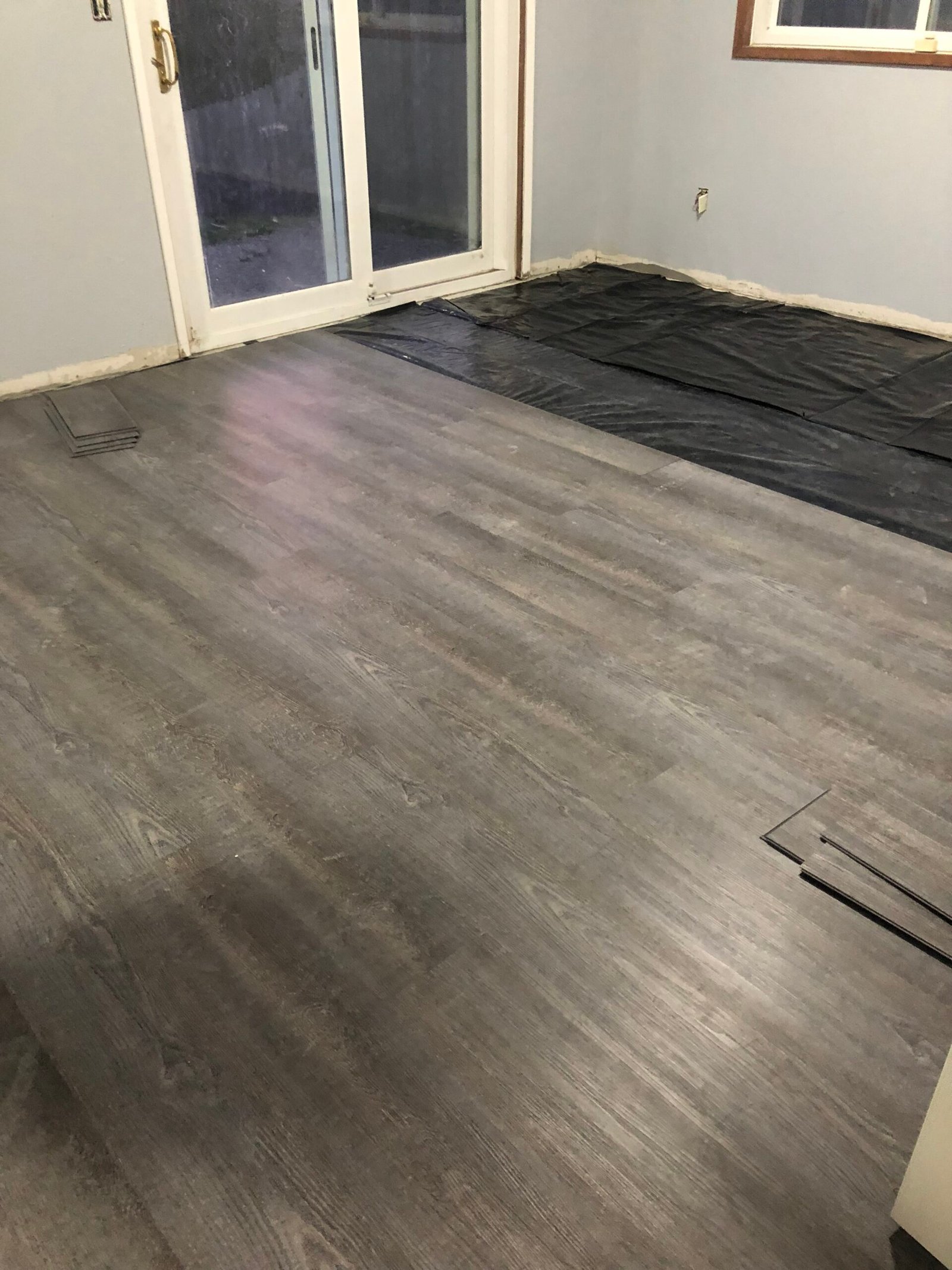 New flooring installation in progress