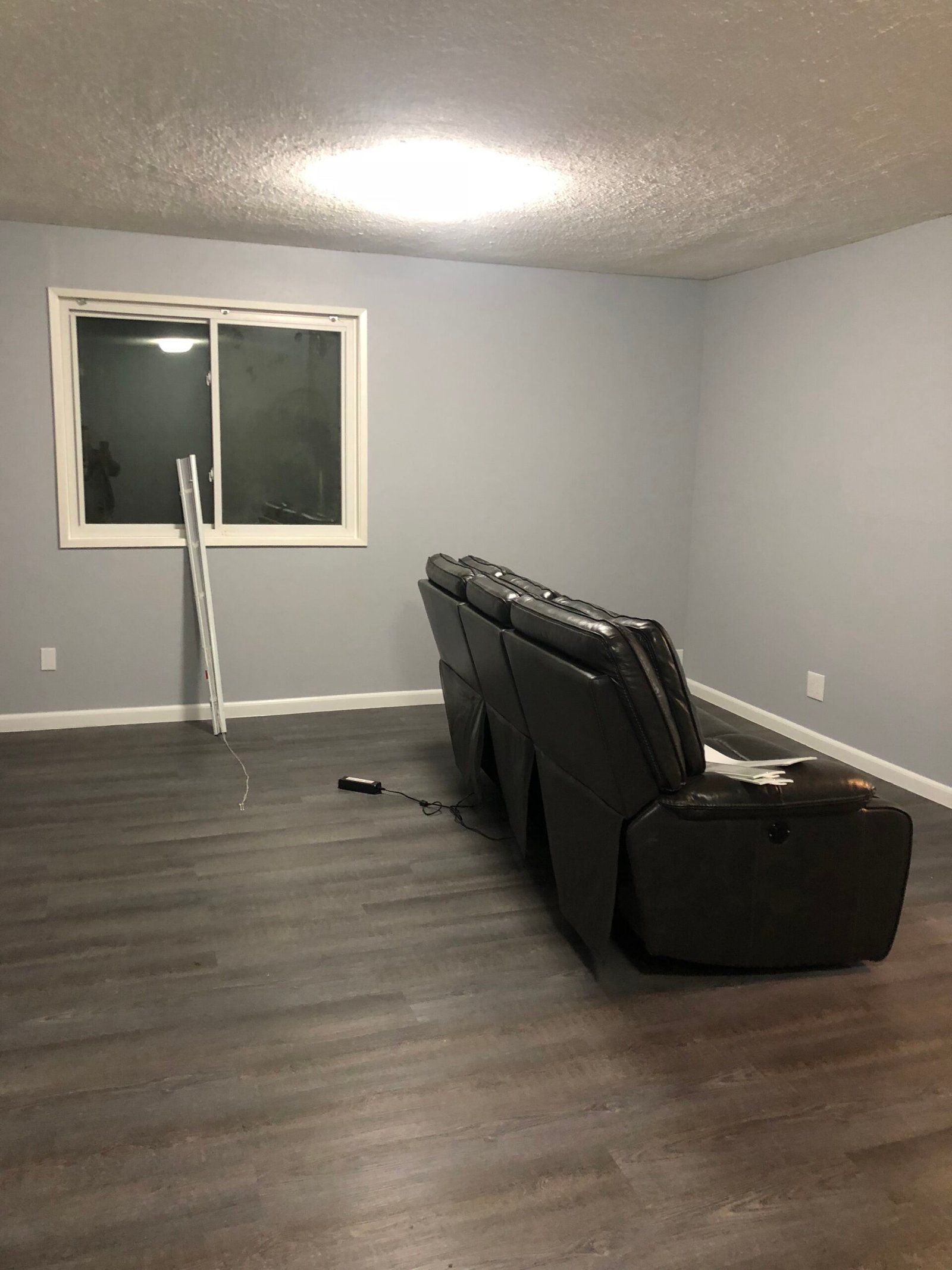 Finished room with new flooring