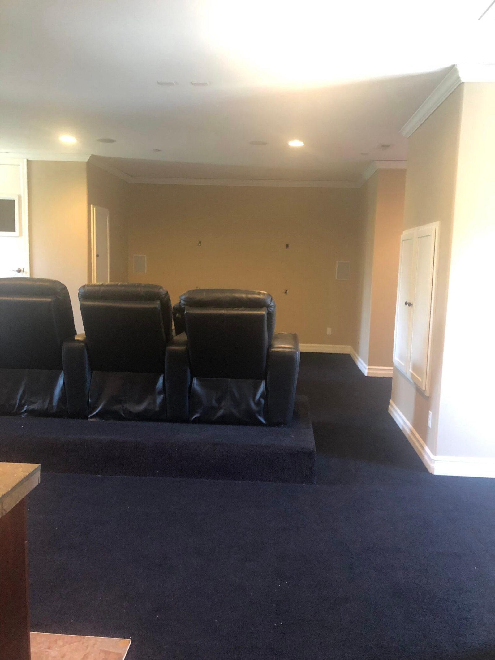 Completed painted theater room