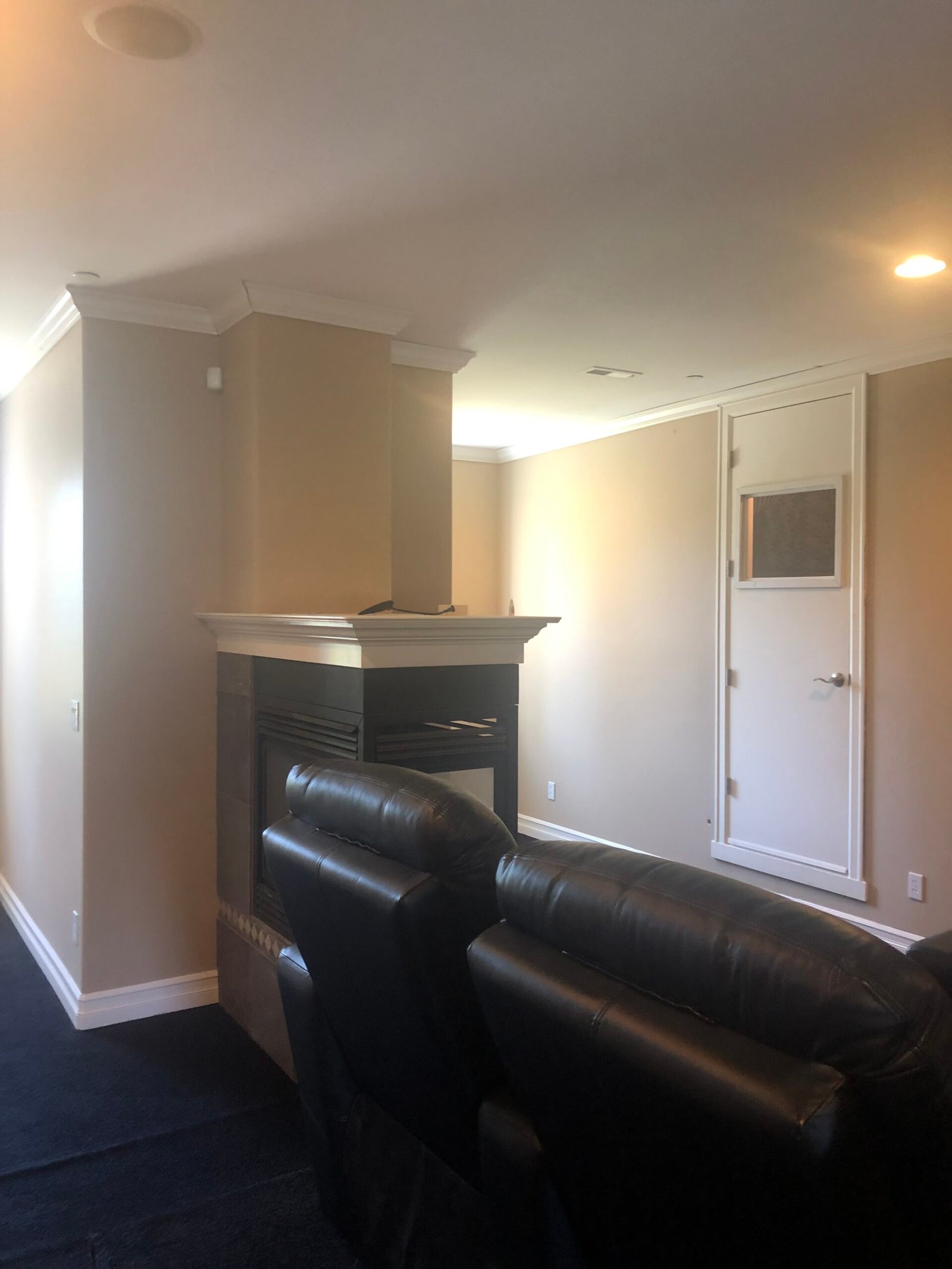 Finished theater seating area